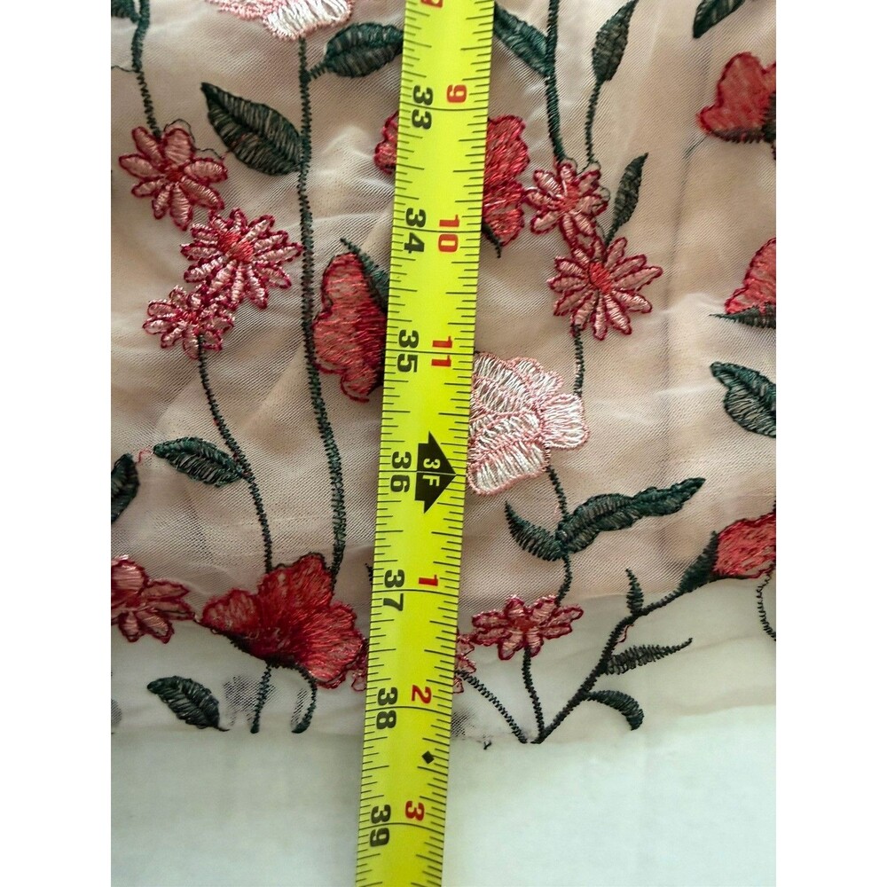 Baltic Born Embroidered Duchess Tulle Dress Pink Large Fairy Garden Party Sheer - Picture 8 of 12
